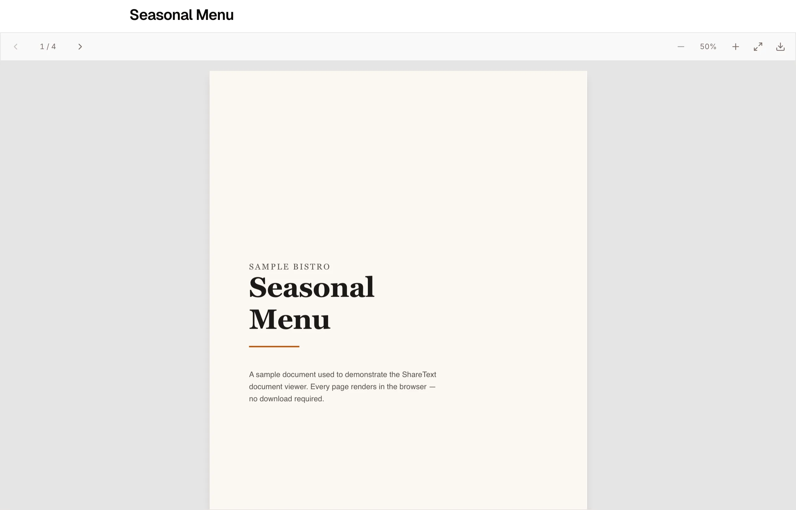 Screenshot — embed on a website